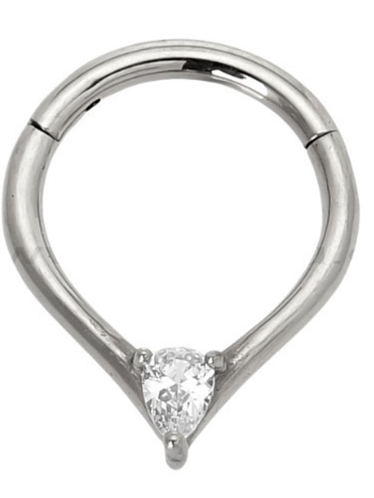 Silver And More Скуларак Clicker За Нос От Стомана 8 x 1.2mm Златисто Бяло