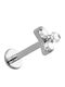 Silver And More Earring Bar Titanium 8 x 1.2mm Silver