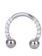 Silver And More Barbell Earring Steel 8 x 3mm Silver