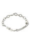 Oxette Women's Steel Bracelet with Pearls