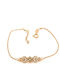 PS Silver Women's Silver Gold Plated Chain Bracelet with Zircon