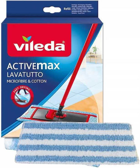 Vileda Active Max Flat Mop Ανταλλακτικό Πανί Παρκετέζας