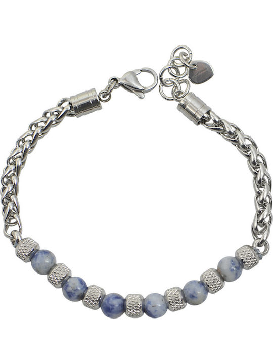 Silver And More Men's Bracelet Made of Stainless Steel 22cm