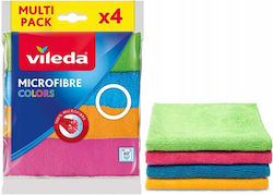 Vileda Microfiber Cloths Colors 4 Pcs