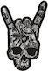 Ραφτό Horns Up Skull Woven Iron On Embroidered Patch Hru66wip
