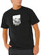 Herrenblusen Kurzarm T-Shirts Schwarz