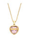 Silver And More Mum Necklace Made Of Pink Gold Plated Steel Pink