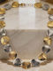 Two-tone Disc Necklace Stainless Steel