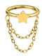 Silver And More Titanium Gold Plated Hoop Earrings