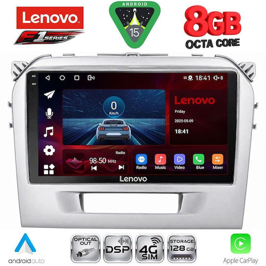 Lenovo Ηχοσύστημα Αυτοκινήτου για Suzuki Vitara 2016-2022 (Bluetooth/USB/WiFi/GPS/Apple-Carplay/Android-Auto) με Οθόνη Αφής 9"