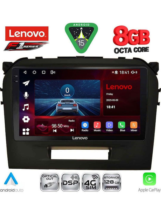Lenovo Car Audio System for Suzuki Vitara 2016-2022 (Bluetooth/USB/WiFi/GPS/Apple CarPlay/Android Auto) with 9" Touch Screen