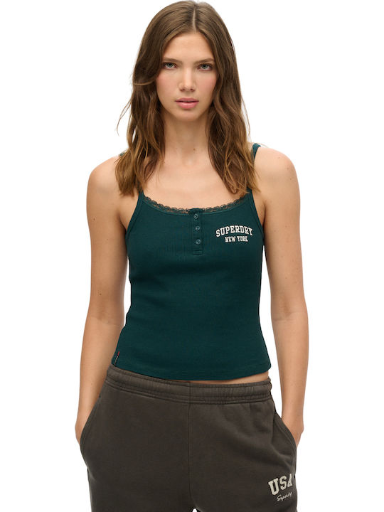Superdry Γυναικεία Μπλούζα Dark Pine Green