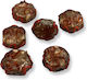 Murano Beads 20mm Brown-Gold Red Pattern Set of 6 Pieces Jewelry & Di 6 pcs
