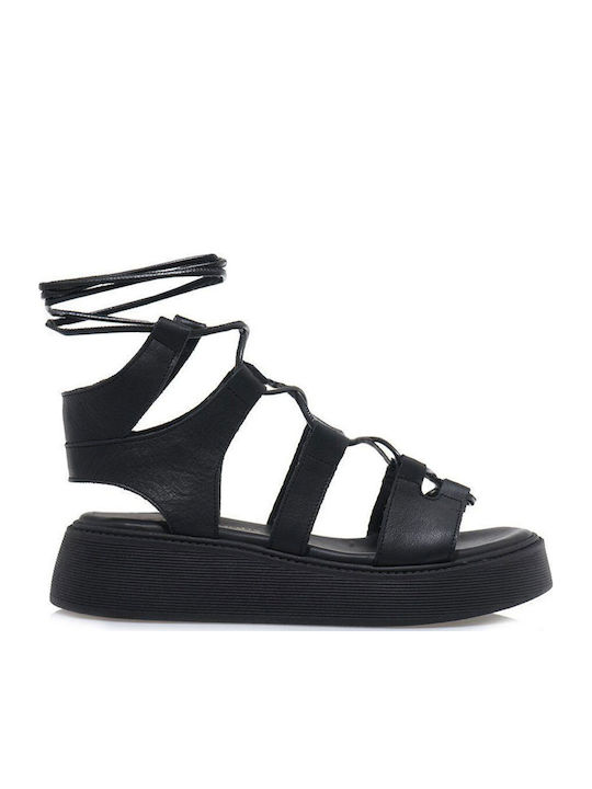Komis & Komis Women's Flat Sandals Flatforms Black