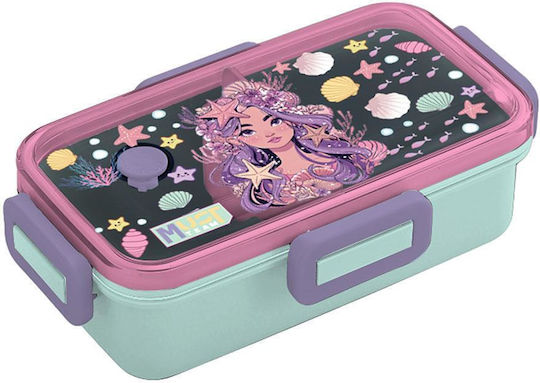 Must Team Plastic Kids' Food Container 0.7 L Girl with Starfish 20 x 13 x 6.5 cm