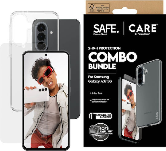Care By Panzerglass Fashion 2in1 Handyhülle + Glas Samsung Galaxy A37 Transparent