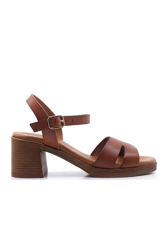 Eva Frutos Sandale Din Piele Tabac