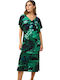 Rochie Maxi Verde-Albastru
