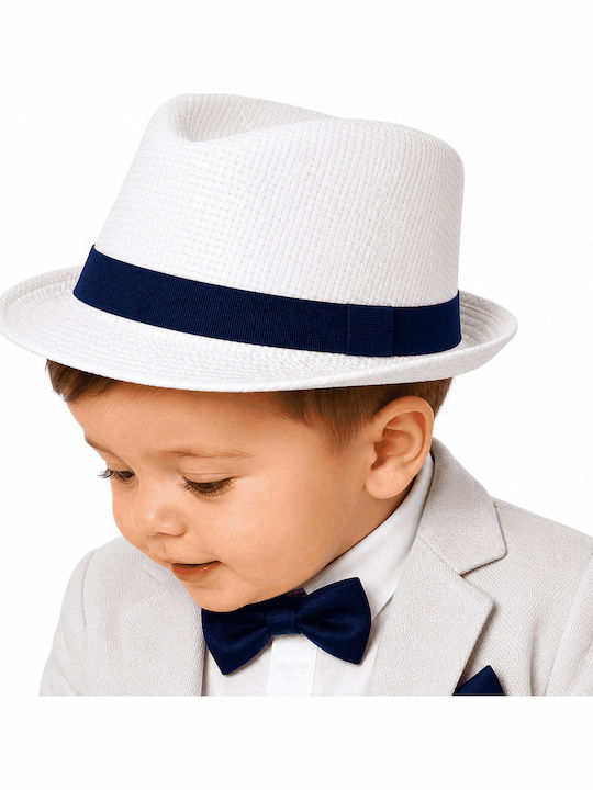 TakTakBaby Kids' Hat Fedora Straw White