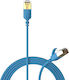 Procab U/FTP (STP) Cat.7 (10Gbps) Καλώδιο Δικτύου Ethernet 1m Μπλε