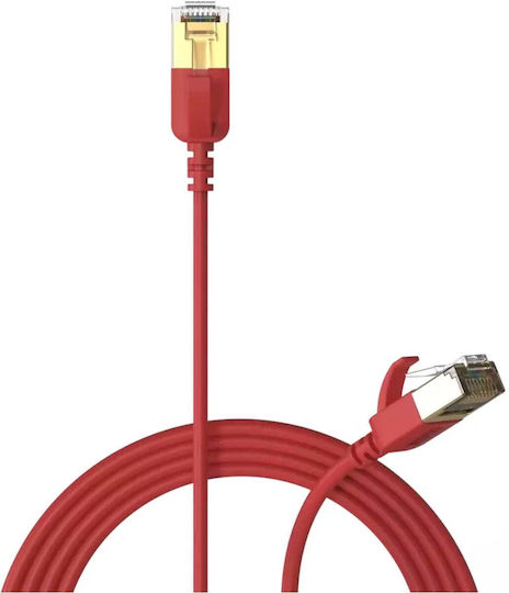 Procab U/FTP (STP) Кат.7 (10Gbps) Мрежов Кабел Ethernet 0.3м Червен