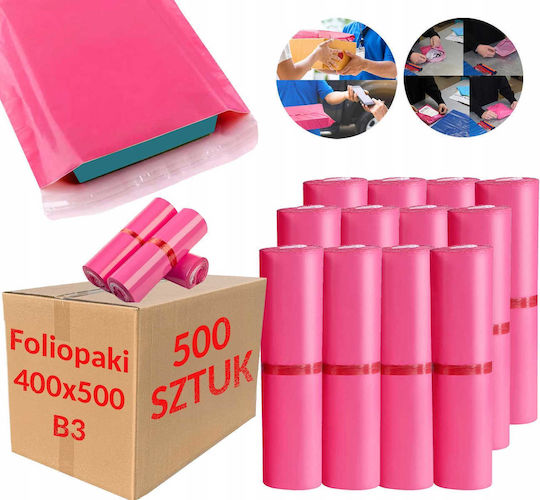 Verpackungstaschen Pink B3 400x500mm 500 Stück