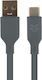 Blue Eagle Be-dcac-11 Silicone Fast Charging Cable Usb-a - Type-c 1m Grey