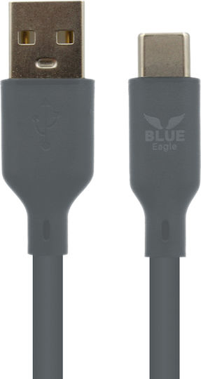 Blue Eagle Be-dcac-11 Silicone Fast Charging Cable Usb-a - Type-c 1m Grey