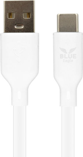 Blue Eagle Be-dcac-11 Silicone Fast Charging Cable Usb-a - Type-c 1m White