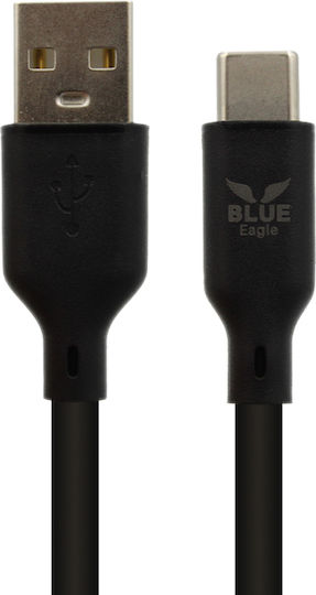 Blue Eagle Be-dcac-11 Silicone Fast Charging Cable Usb-a - Type-c 1m Black
