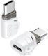 Μετατροπέας USB-C female σε micro USB female Λευκό 1τμχ