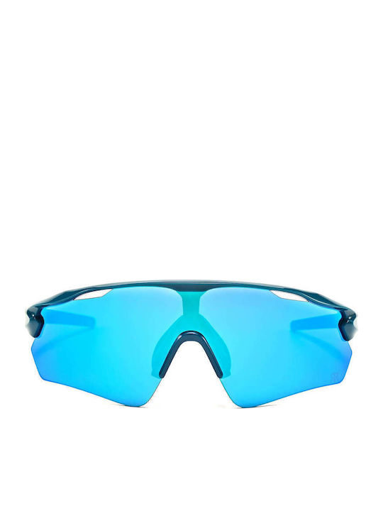 Red Raven Edge Unisex Sunglasses with Blue Fram...