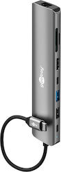 Goobay USB-Hub 11 Anschlüsse USB 3.2 mit USB-C Ethernet Grau
