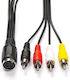Nedis RCA Male - RCA Male Cable 0.2m CAGL20475BK02 1 Piece