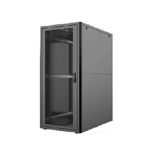 1 Front 2 Rear Διατρητες Επιδαπέδια Καμπίνα Rack 32U 60x120cm Ω1330