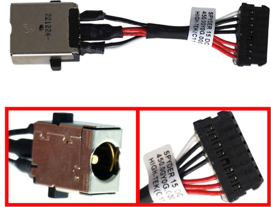 Acer Dc Power Jack Socket for Conceptd 7 Cn715-72g Cn715-72p Predator Triton 500 Pt515-52 450.0gy0g.0001 450.0gy0g.0011 50.q6wn1.004 4.8cm 7 Pins