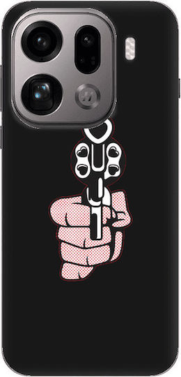 Oppo Find X9 Pro Herz Pistole Schwarz Farbige Silikon Tpu Handyhülle