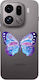 Oppo Find X9 Pro Große Schmetterling Transparente Silikon Tpu Handyhülle