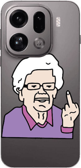 Oppo Find X9 Pro Crazy Granny Transparent Silicon TPU Husa Telefoane