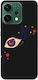 Oppo Reno 14 Flower Eye Black Colored Silicone Tpu Θήκη