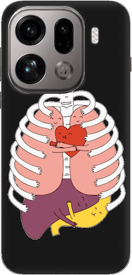 Oppo Find X9 Pro Anatomy Black Colored Silicone TPU Mobile Phone Case