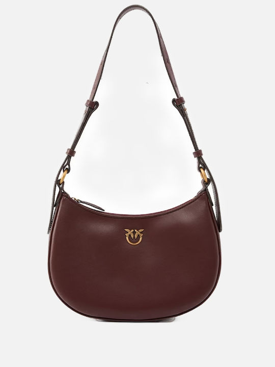 Pinko Love Leather Women's Shoulder Bag Brown