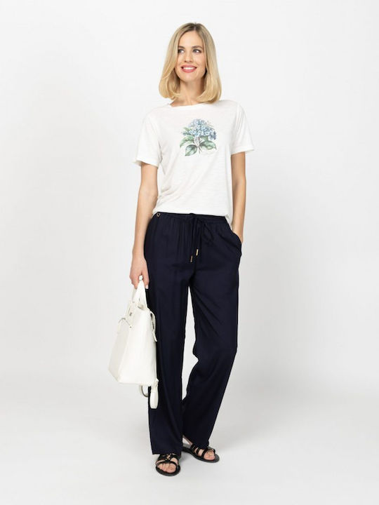 Damen Stoffhose Navy