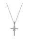 Silver And More Дамски Кръст от Розово Сребро с Верига