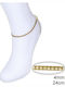 Silver And More Gold Plated Steel Anklet Chain 24cm