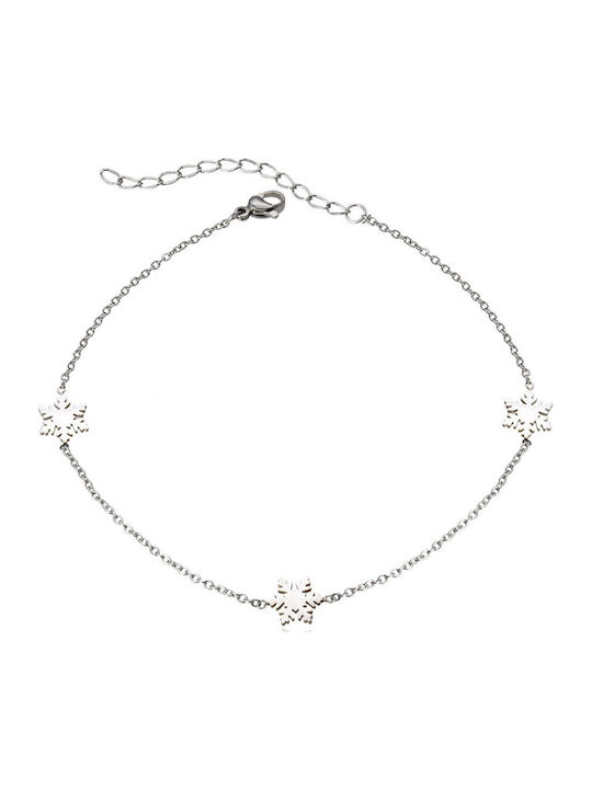 Silver And More Lanț de Gleznă din Oțel Inoxidabil 24cm
