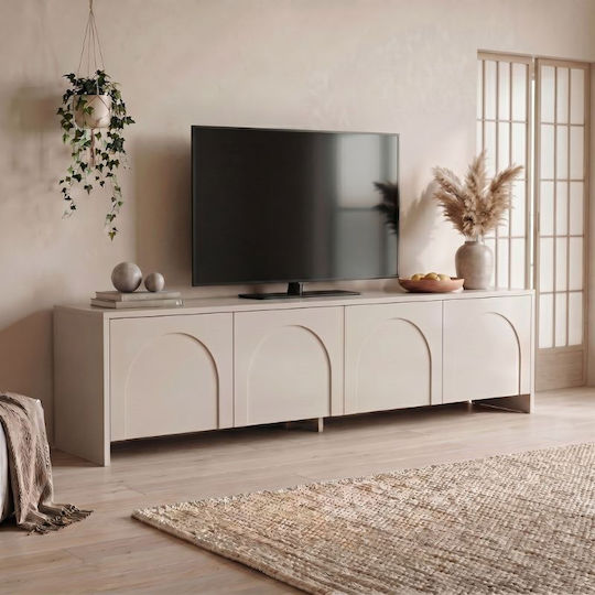 Етажерка TV Подова Кремава 180x32x45см