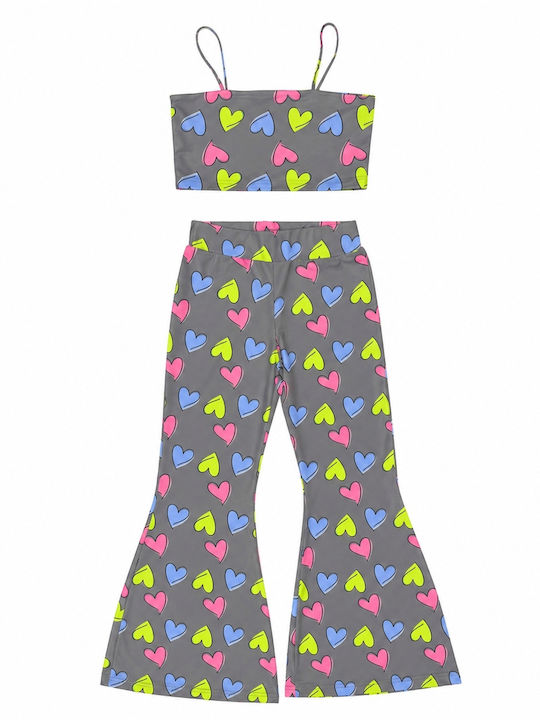 Kinderbekleidungsset mit Sommerhose 2 Stück Grau Mehrfarbig