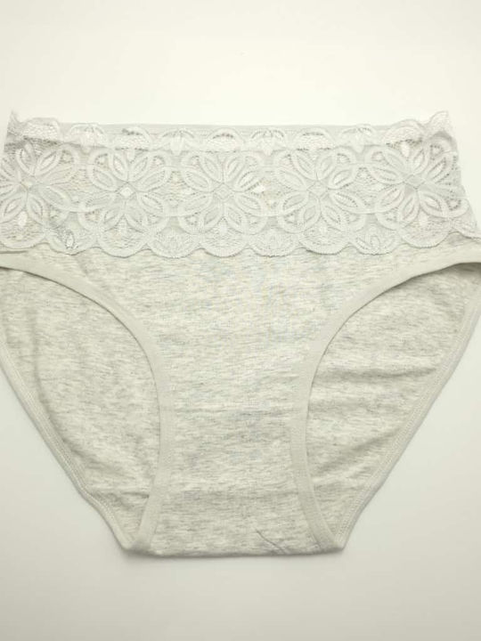 Hana Slip Bumbac Pentru Femei Cu Dantelă Gri