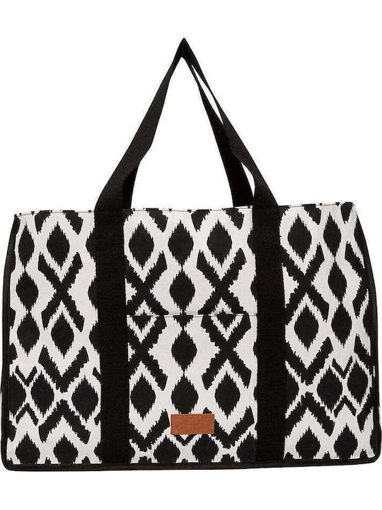 Achilleas Accessories Fabric Black Beach Bag